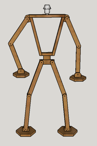 Lampe bonhomme articulé