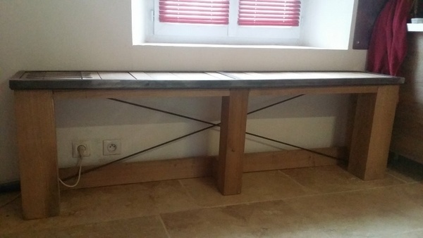 Banc métal et chêne