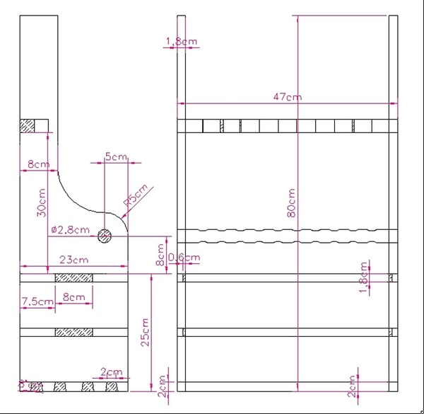 Rack à petites scies
