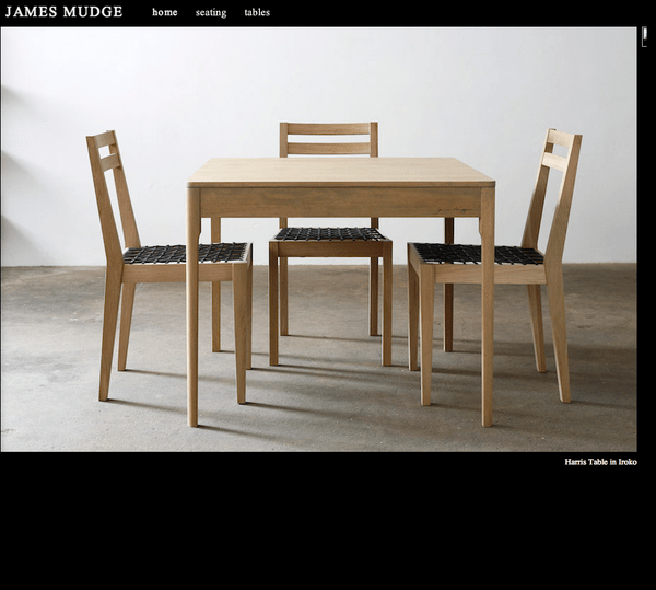 James Mudge - Mobilier design