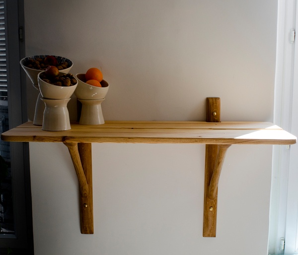 Grande étagère murale en Chêne et épicea