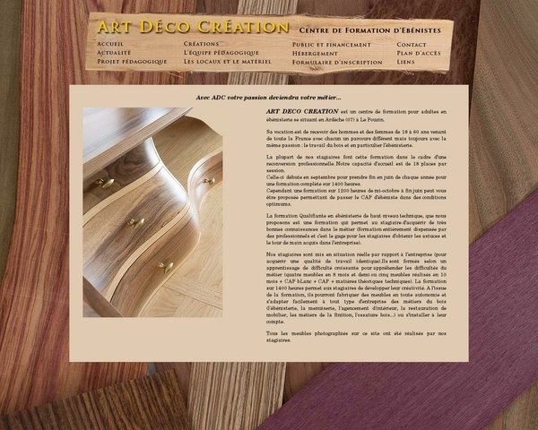 Une école d'ébénisterie en france