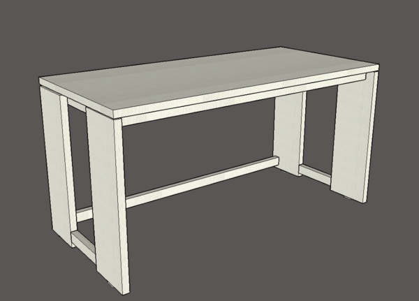 Bureau et caisson à tiroirs