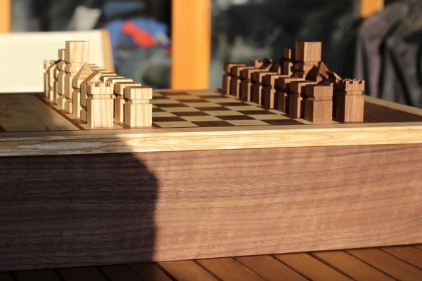 Echiquier avec coffret et tiroirs