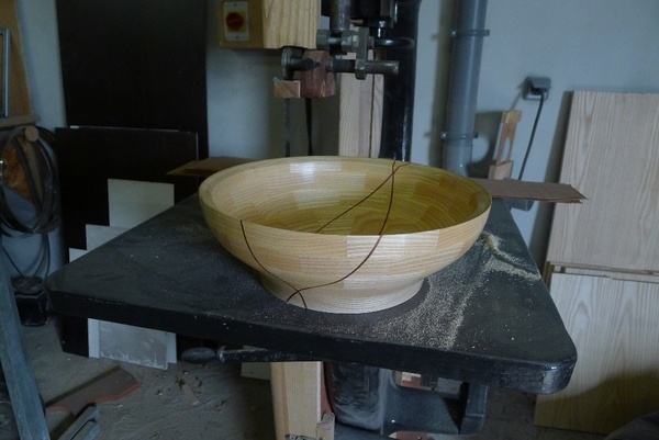 Un panier à fruit en tournage segmenté