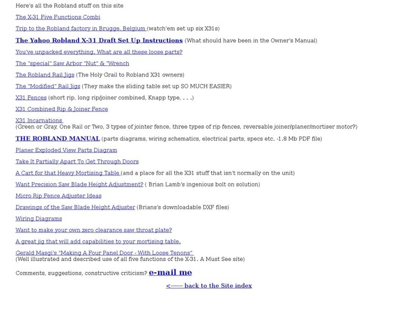 Site de charlie B pour les reglages d'un combiné Robland (en anglais)