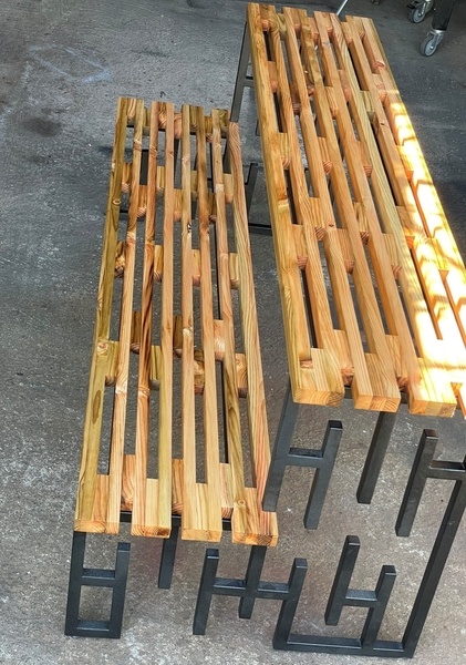 Un banc design et modern pour plantes