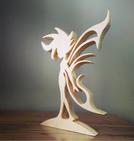 Fée / Elfe Déco en Bois, fait main en chantournage