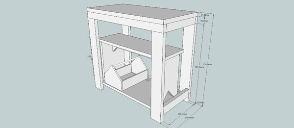 Etabli pour enfant avec banc intégré et caisse à outils