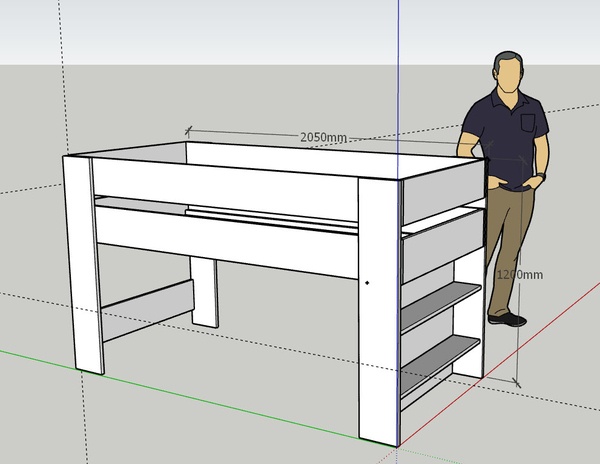 Lit enfant mi-hauteur