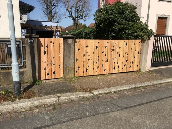 Rénovation d’un portail en douglas