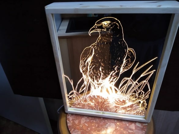 Cadre miroir lumineux