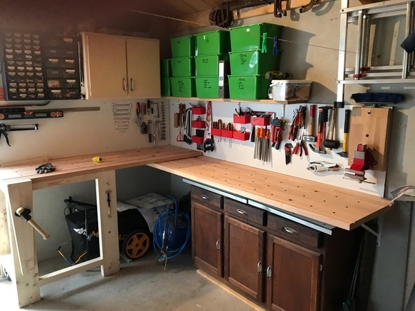 Établi et rangement outillage pour une maison de vacances