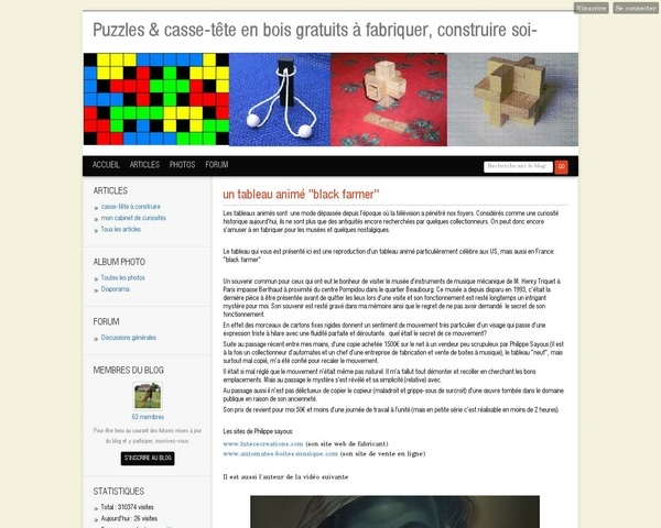 Le mécanisme d'un tableau animé black farmer