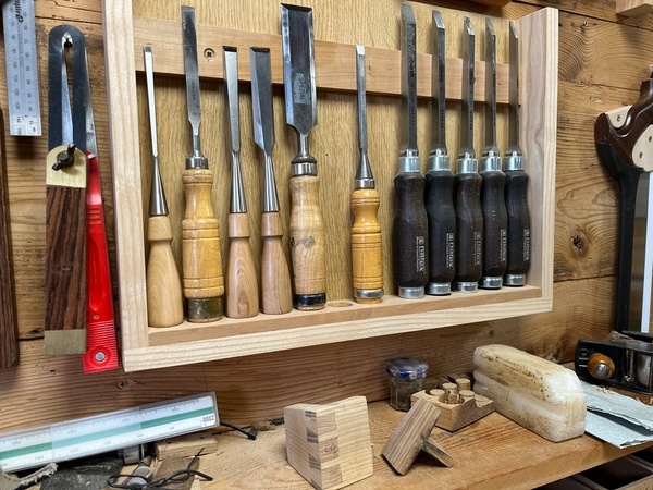 Rack à ciseaux à bois