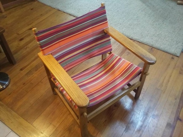 Fauteuil bois et toile