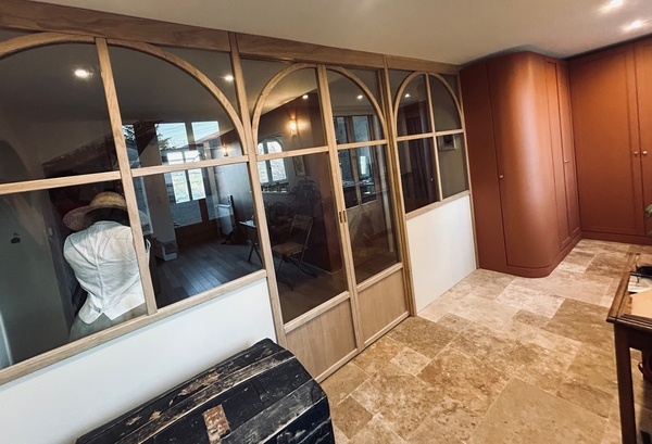 Verrière cloison portes coulissantes