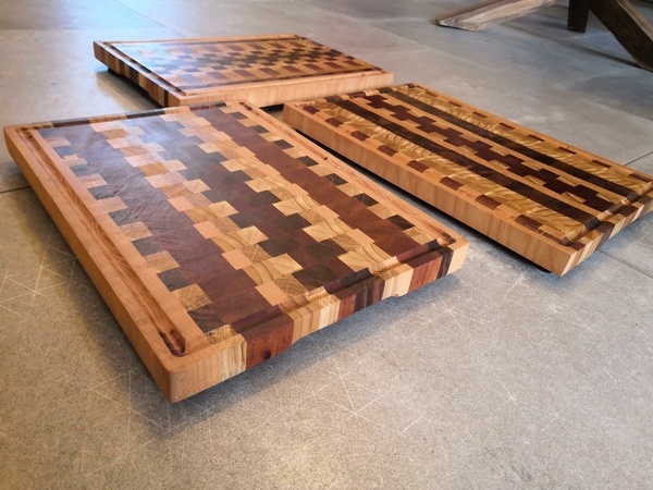 Planche à découper en bois de bout