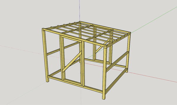 Serre en bois simple