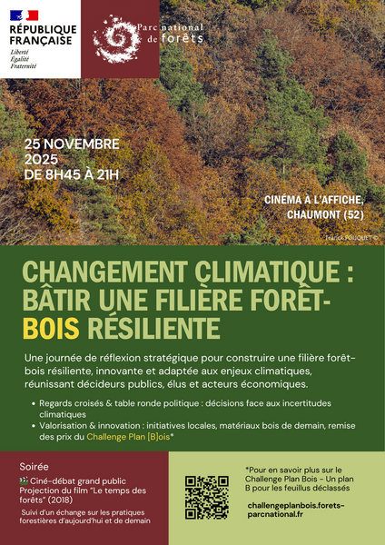 Conférence "Changement climatique : bâtir une filière forêt-bois résiliente"