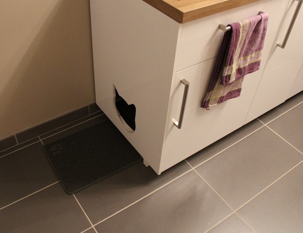 Meuble de toilette pour chat