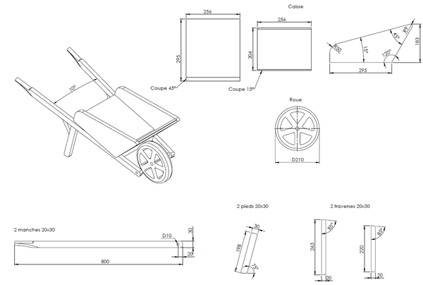 Brouette enfant triplis