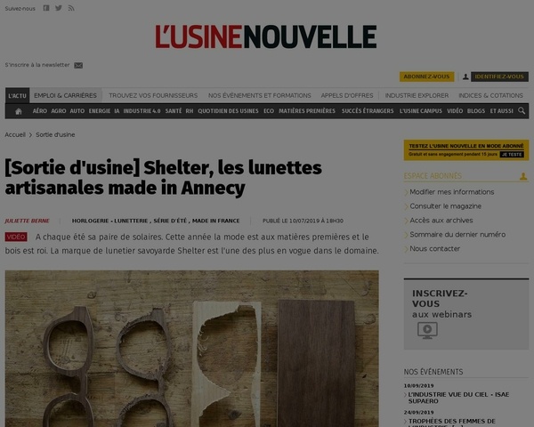 Des lunettes en bois