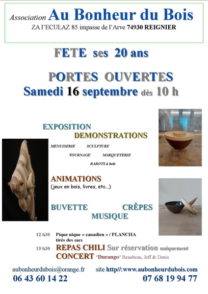 Au Bonheur du Bois fête ses 20 ans le 16 septembre lors des Portes Ouvertes