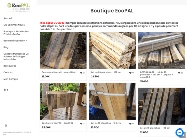 Ecopal. Valorisation des déchets de palette.