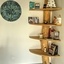 Etagere d'angle tronc d'arbre.