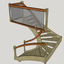 Plan d étude pratique d escalier une volée demi tournant à gauche rampe sur rampe