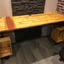 Bureau sur mesure en bois de palettes Résine Epoxy