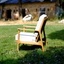 Fauteuil en chêne massif