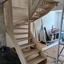 Escalier demi tournant frêne olivier