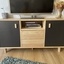 Meuble TV frêne et valchromat