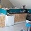 Rénovation cuisine style osb avant/après