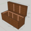 Coffre en bois rectangulaire