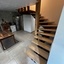 Escalier quart tournant double limon central