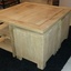 Table basse avec poufs