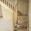 Escalier droit 2 volées en frêne