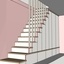 Escalier-Placard avec claustra en barres