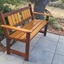 Banc de jardin bicolore