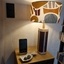 Lampe sur pied Wengé/Erable