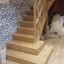 Escalier sur crémaillère à quart tournant.