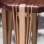 Tabouret en frêne et bois rouge