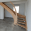 Escalier quart tournant asymétrique
