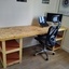 Bureau établi en bois de récup