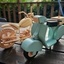 Scooter et moto en bois