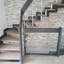 Escalier bois inox avec limons découpés