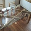 Table Frêne et plateau verre